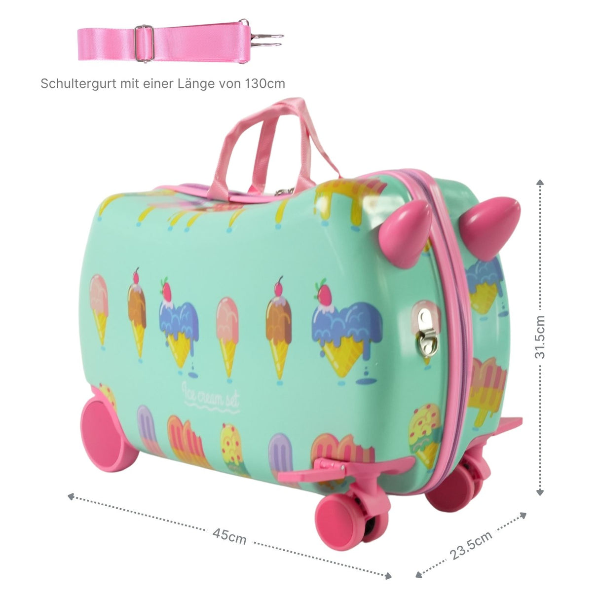 Kinderkoffer Reisegepäck Hartschalenkoffer Kindertrolley Koffer