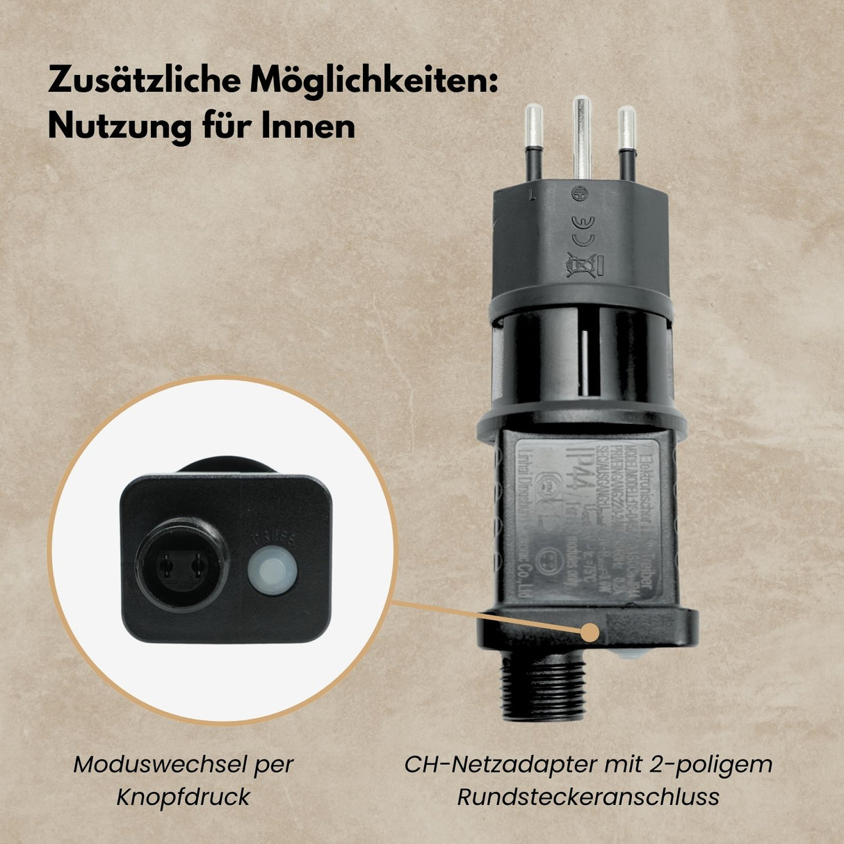 LED-Hanfseil-Lichterkette Lampe Gartenbeleuchtung Solar-Leuchtkette