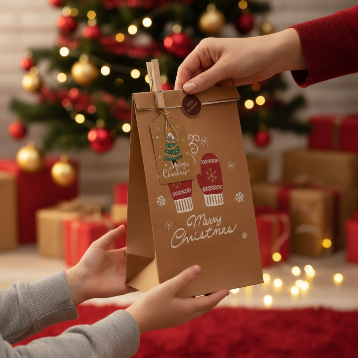 DIY Adventskalender Weihnachts-Tüten Adventskalender-Säckli Tütenset