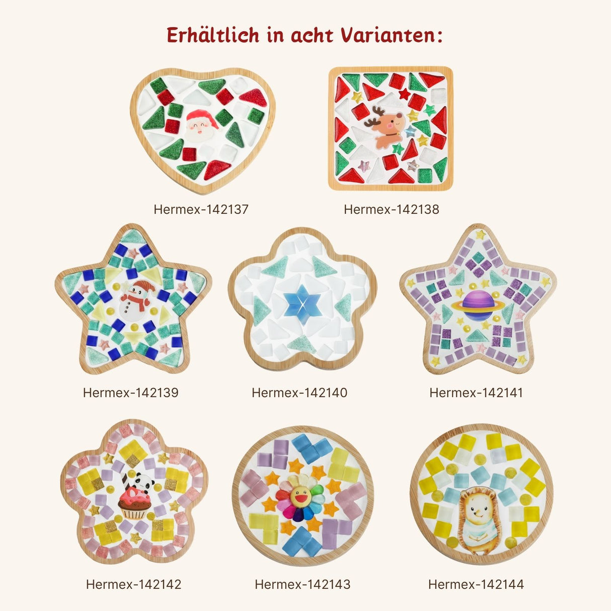 DIY-Mosaik-Bastelset Stern Mosaik-Untersetzer Blumen-Untersetzer