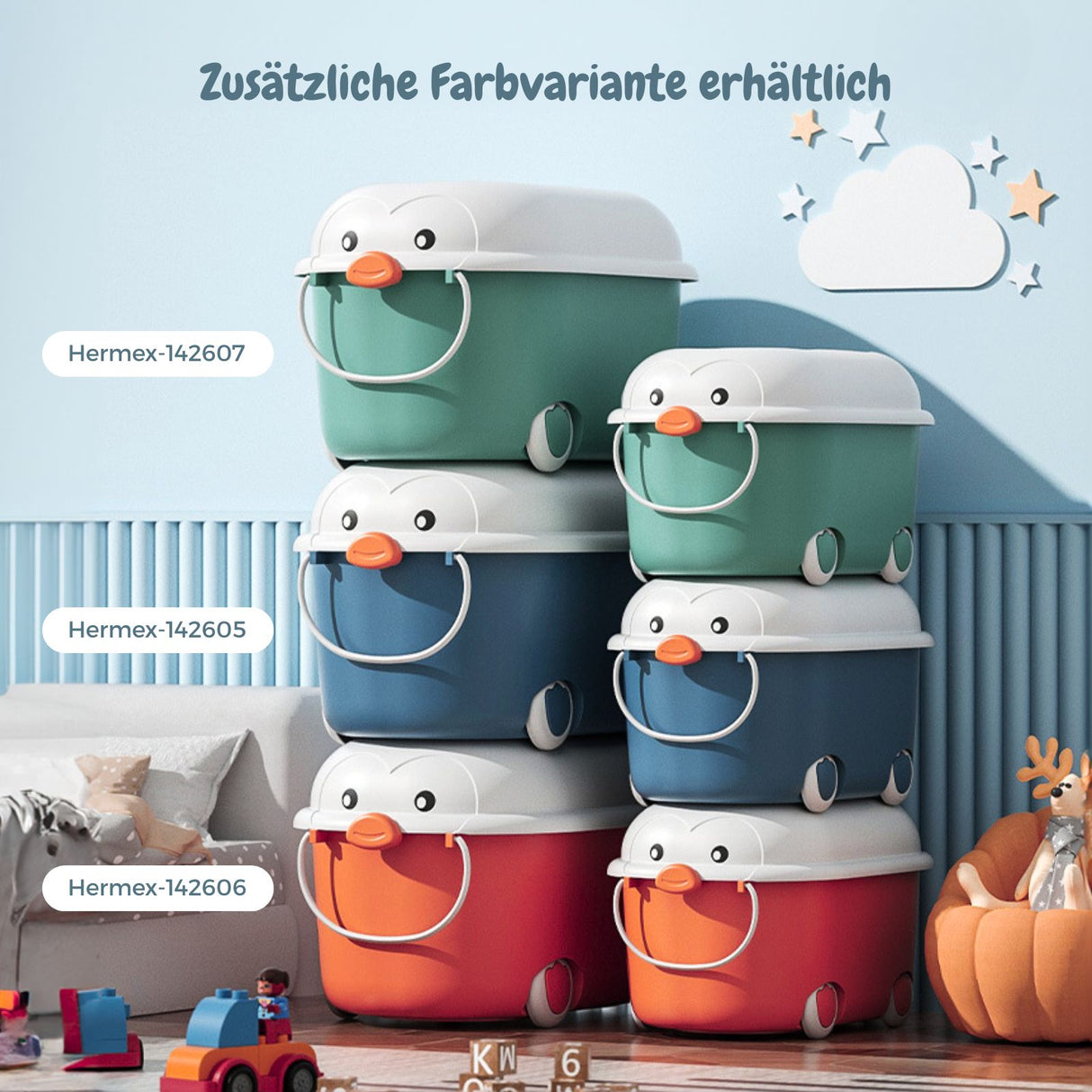 4er-Set Spielzeugkiste Spielzeug-Aufbewahrungsbox Organizer Truhe