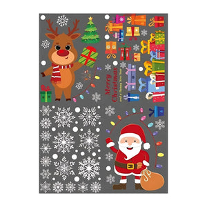 Fenstersticker Weihnachtsaufkleber Fensterbilder Weihnachtsdekoration