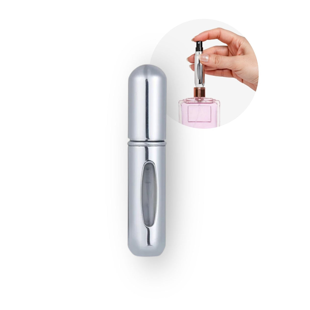 5ml Mini-Parfümzerstäuber Parfum Vaporisateur Silbrig