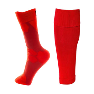 Fussballstulpen und Socken Grösse 36-41 Rot Set Tubxx und GripSoxx