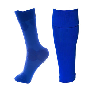 Fussballstulpen und Socken Grösse 42-47 Blau Set Tubxx und GripSoxx