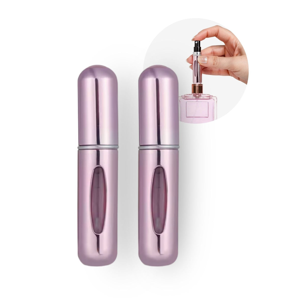 2er-Set Mini-Parfümzerstäuber 5ml Parfum Vaporisateur Pink