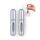 2er-Set Mini-Parfümzerstäuber 5ml Parfum Vaporisateur Silbrig
