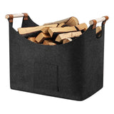 Filzkorb Holzkorb Kaminkorb Brennholz-Tasche Filz-Aufbewahrungskorb