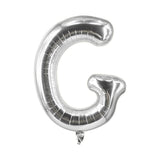 Buchstabenballon G Silbrig Geburtstagsparty Ballon Folienballon 80cm