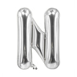 Buchstabenballon N Silbrig Geburtstagsparty Ballon Folienballon 80cm