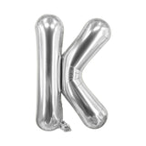 Buchstabenballon K Silbrig Geburtstagsparty Ballon Folienballon 40cm