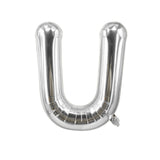 Buchstabenballon U Silbrig Geburtstagsparty Ballon Folienballon 40cm