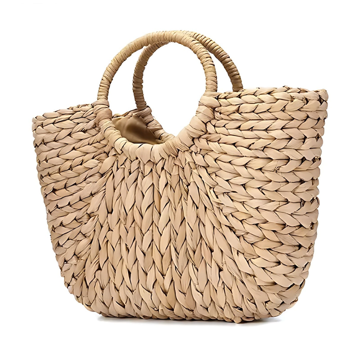 Strandtasche Stroh-Handtasche Halbmond-Tragetasche Beach-Bag