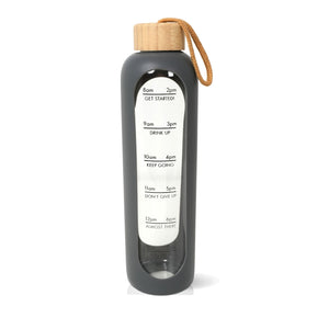 Glasflasche Wasserflasche Sportflasche Trinkflasche Getränkeflasche