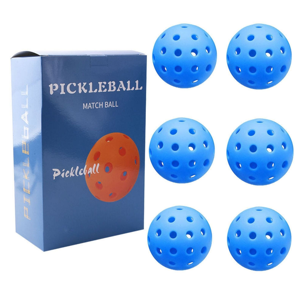 6-tlg. Set Pickleball-Outdoorball Pickleball-Ball Racketsportball