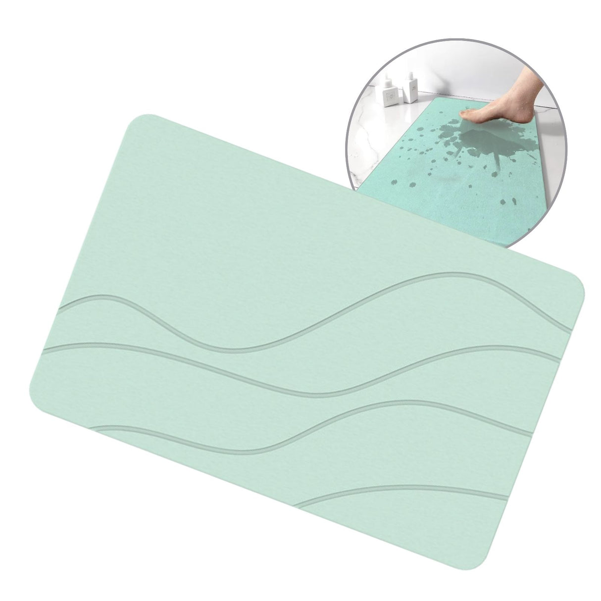 Diatomit-Fussmatte Stein-Badematte Kieselgur-Matte Badvorleger fürs Badezimmer