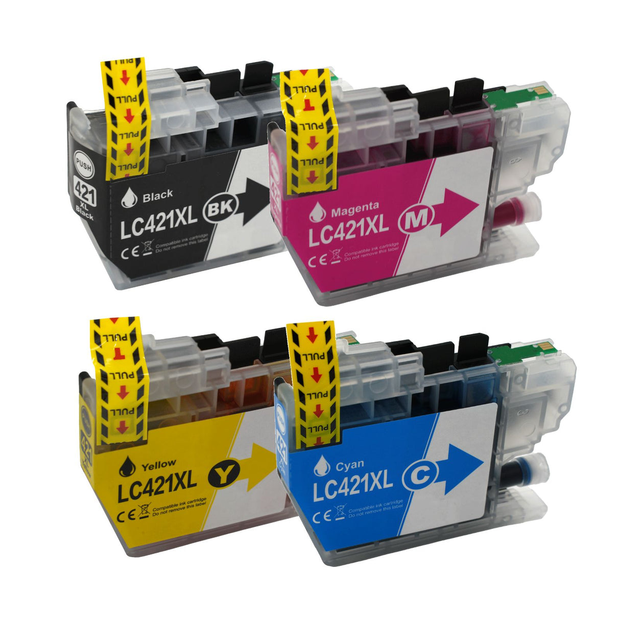 Alternative Tintenpatrone zu Brother LC-421 XL - Black Cyan Yellow Magenta - 4er Set