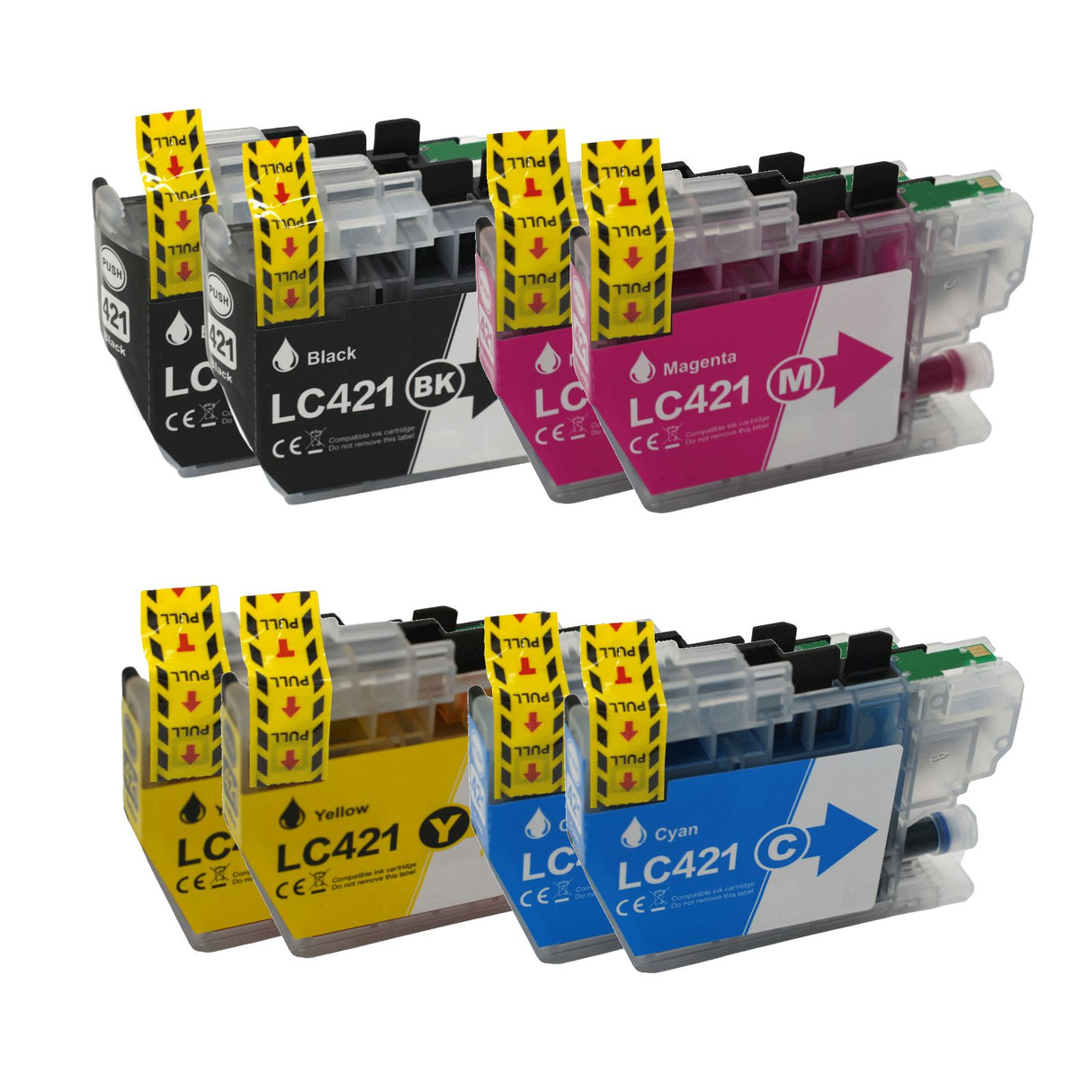 Kompatible Tintenpatrone für Brother DCP-J1140DW - Black Cyan Yellow Magenta - 8er Set