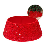 Baumständer-Verkleidung Pailletten-Muster Christbaumrock Weihnachtsbaumständer-Kragen