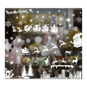 Weihnachtssticker klebbar mit festlichen Motiven Weihnachtsaufkleber Fensterbilder