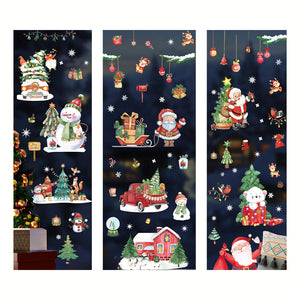 Fensterbilder klebbar für Kids Weihnachtssticker Weihnachtsaufkleber Fenster