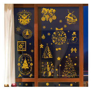 Weihnachtsaufkleber Fenstersticker Merry Christmas Happy New Year DIY Deko