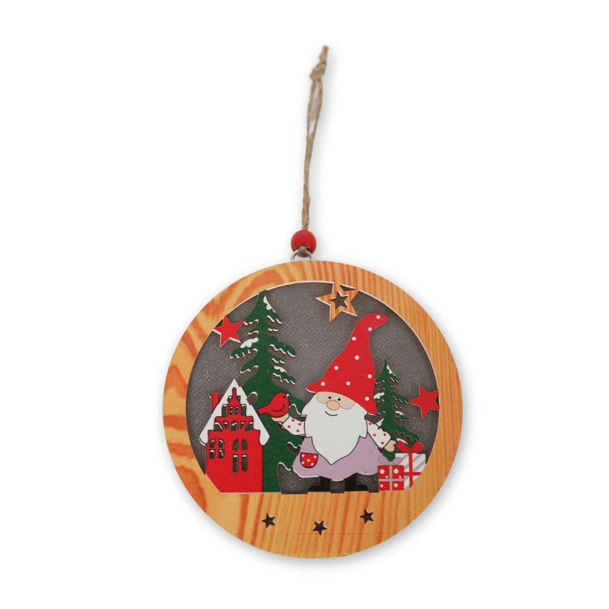 LED-Holzdeko Weihnachtsdekoration Weihnachtsbaum-Anhänger Weihnachtsschmuck