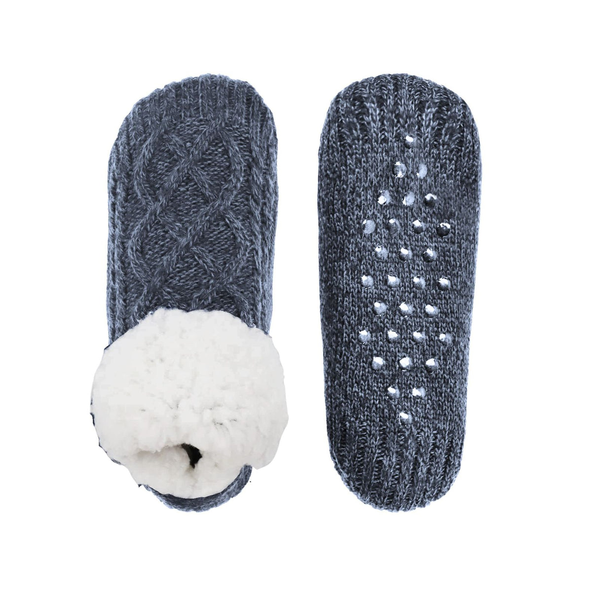 Hausschuhe Gr. 43-46 Fuzzy-Socken Wintersocken Kuschelsocken Pantoffeln