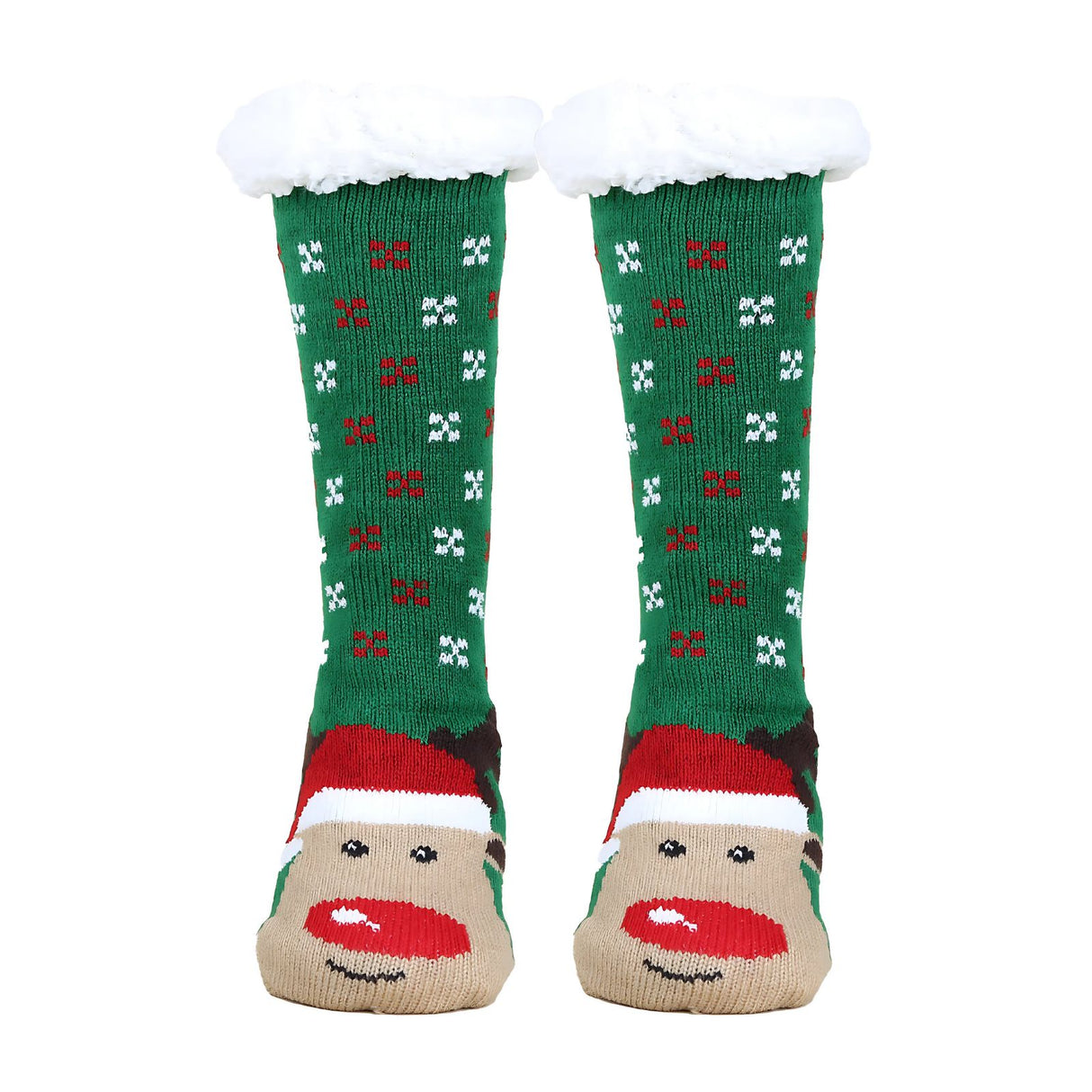 Weihnachtssocken Gr. 42-47 Fuzzy-Socken Wintersocken Kuschelsocken