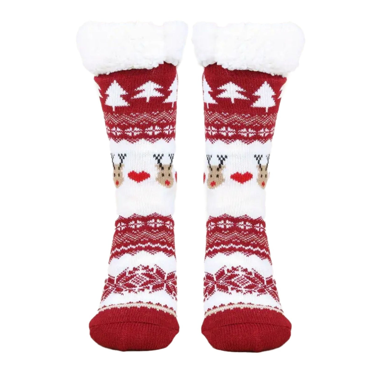 Weihnachtssocken Gr. 42-47 Kuschelsocken Fuzzy-Socken Wintersocken