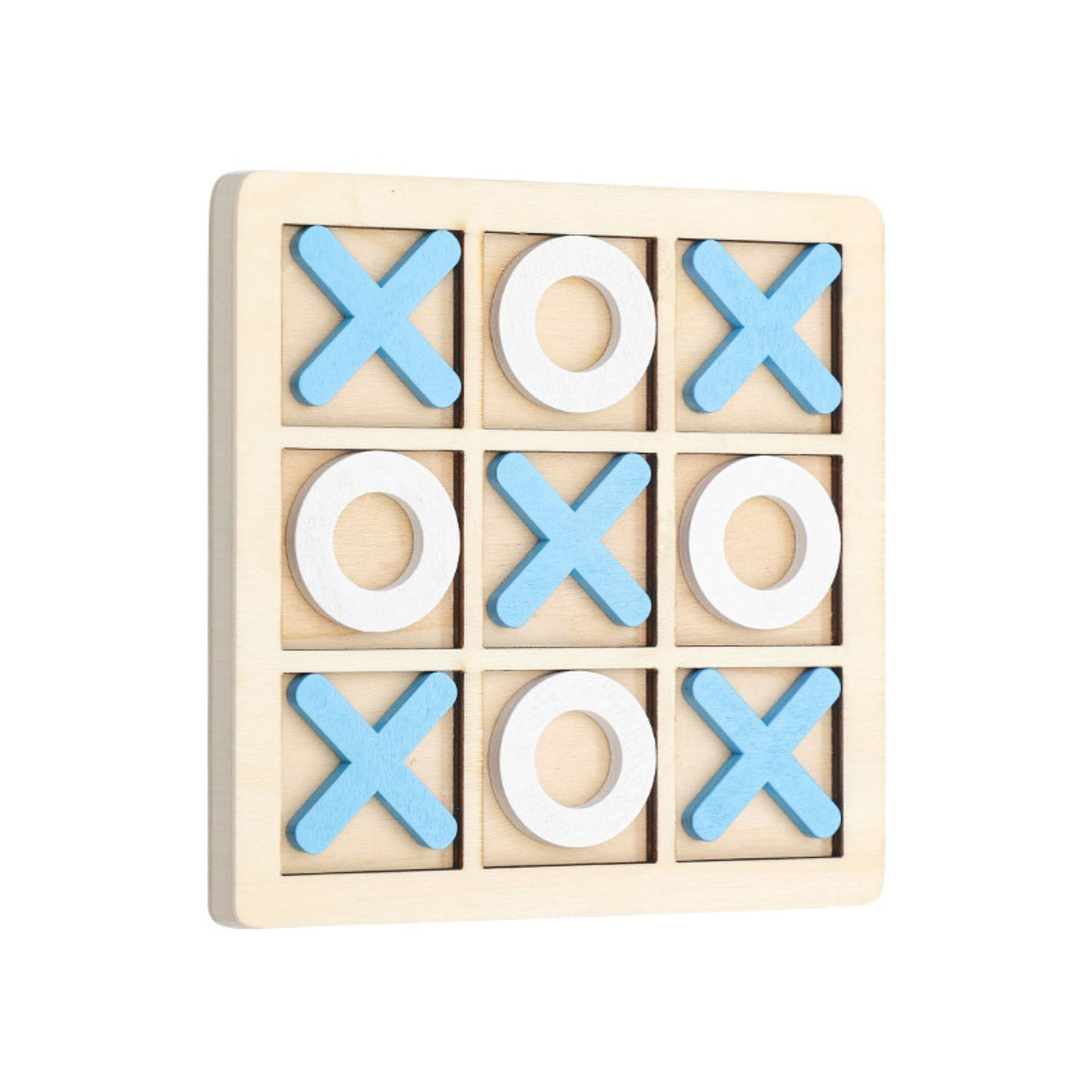 Tic Tac Toe Geschicklichkeitsspiel X und O Drei gewinnt Holzspielzeug