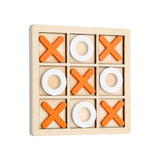 Tic Tac Toe Geschicklichkeitsspiel Drei gewinnt X und O Holzspielzeug