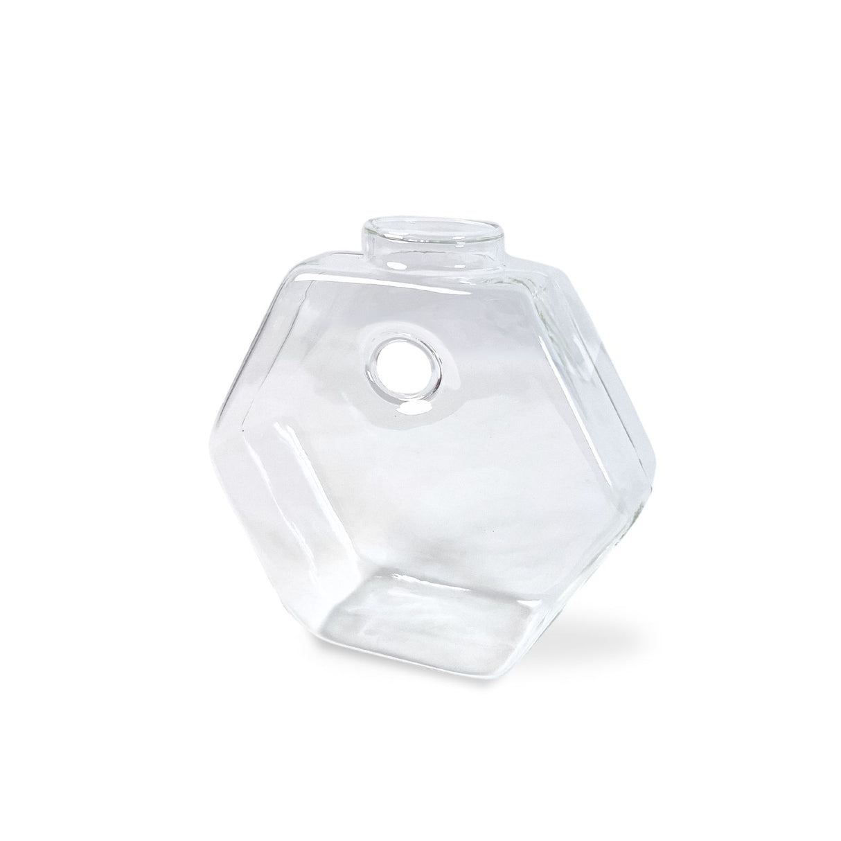 Stehende Glasvase Hexagonform Blumenvase Vase Dekoration