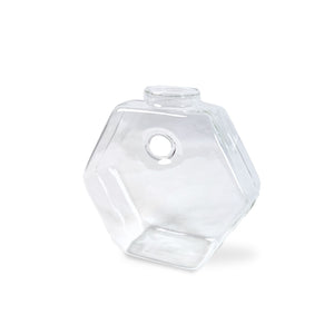 Stehende Glasvase Hexagonform Blumenvase Vase Dekoration