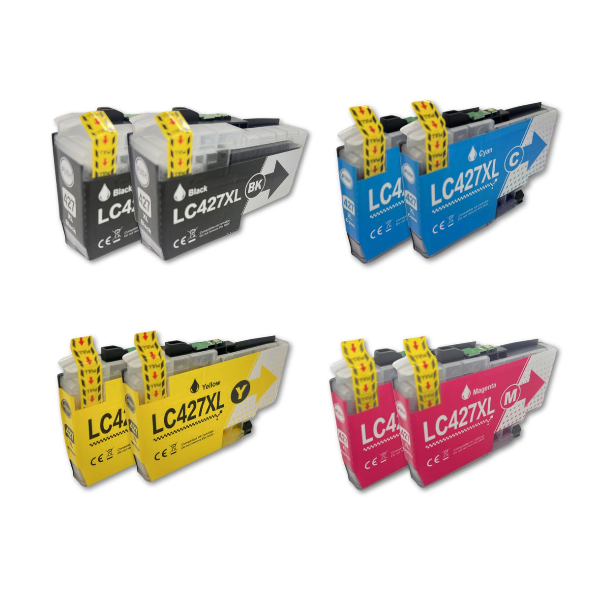 Alternative Tintenpatrone zu Brother LC-427 XL - Black Cyan Yellow Magenta - 8er Set