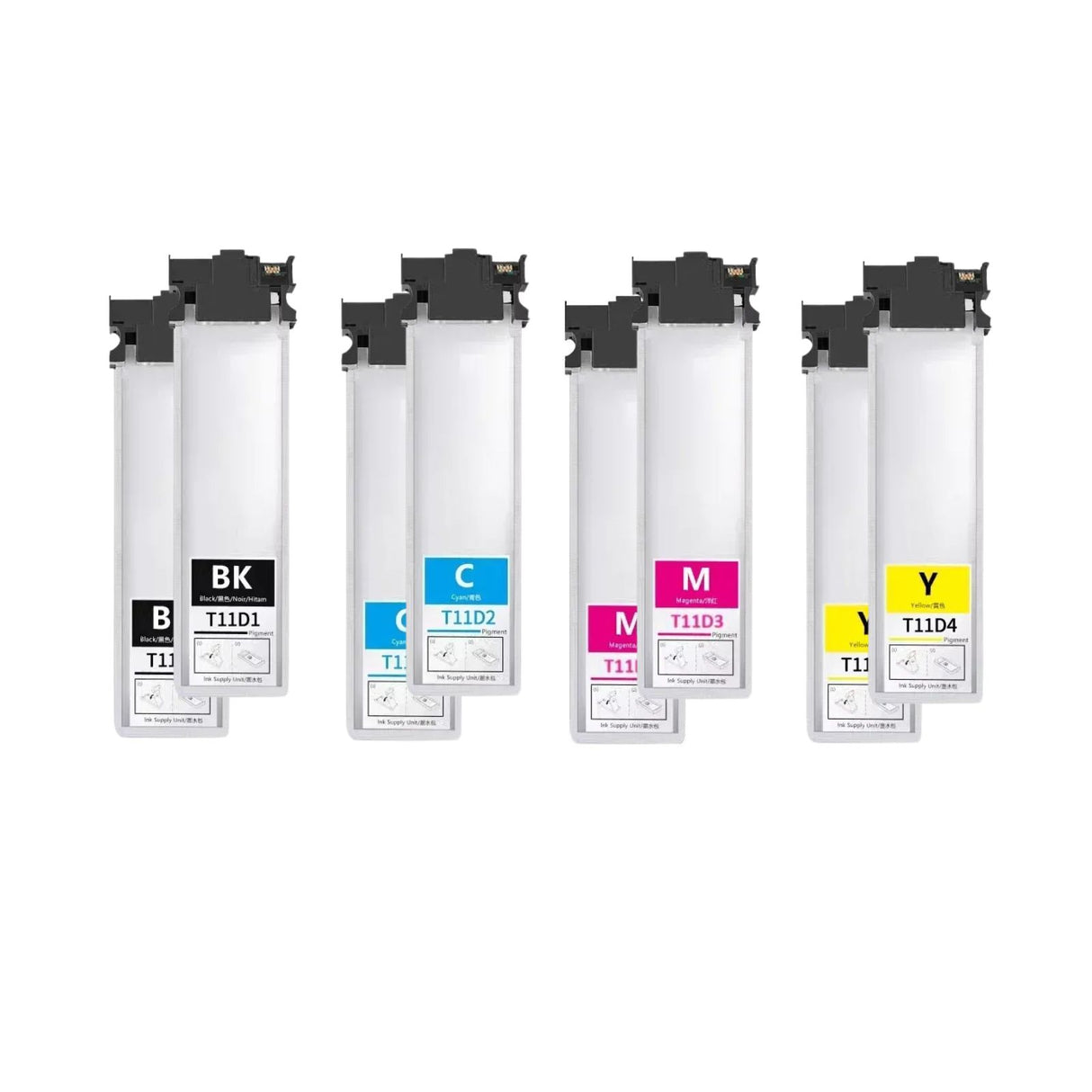 Alternative Tintenpatrone zu Epson T11D XL - Black Cyan Yellow Magenta - 8er Set