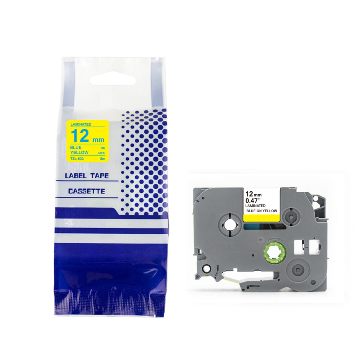 Alternatives Etikettenband zu Brother TZe-633 Beschriftungsband