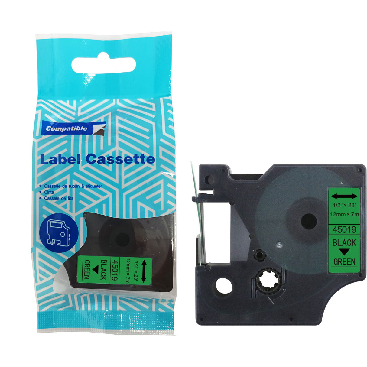 Alternatives Etikettenband zu Dymo D1 45019 / S0720590 Beschriftungsband