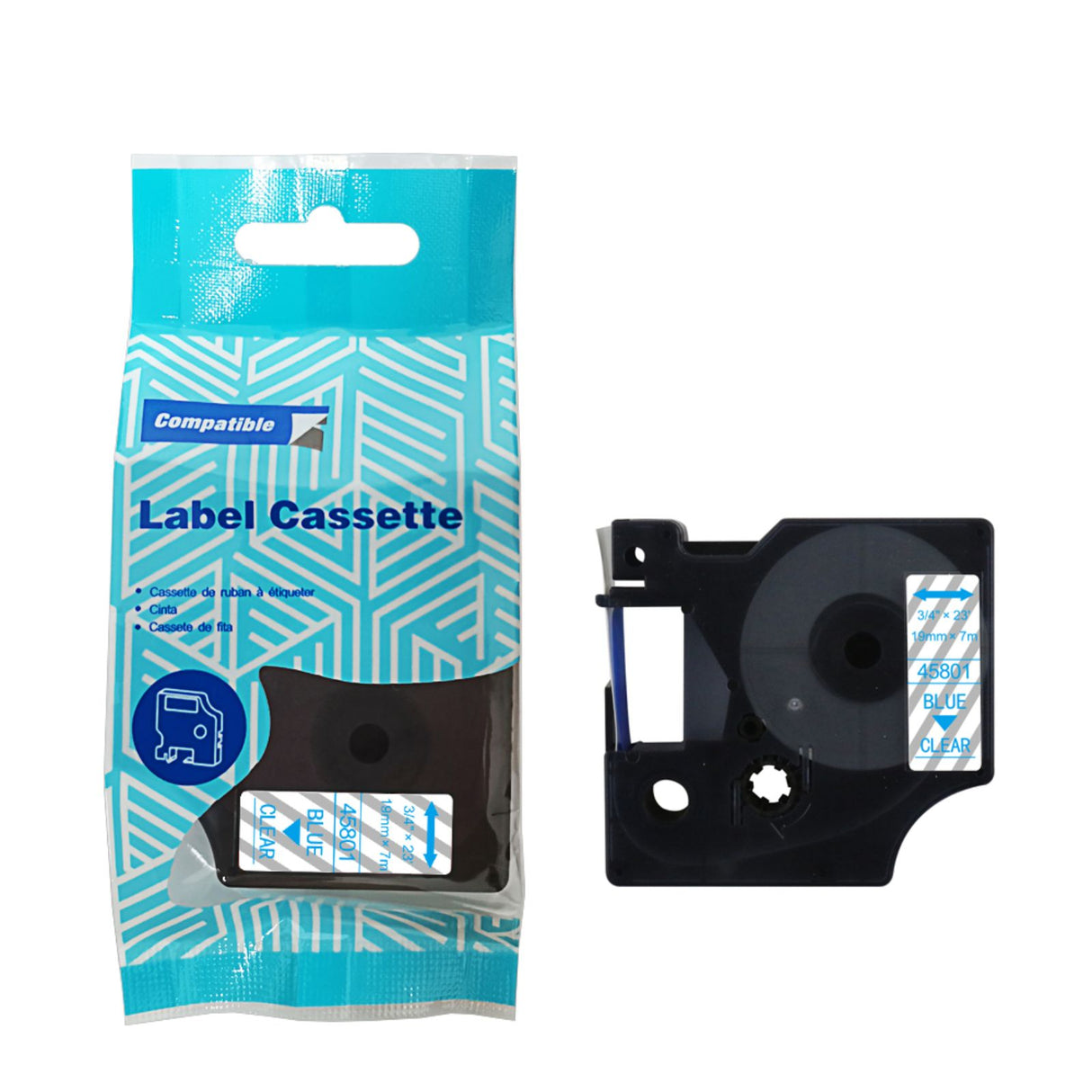 Alternatives Etikettenband zu Dymo D1 45801 Beschriftungsband