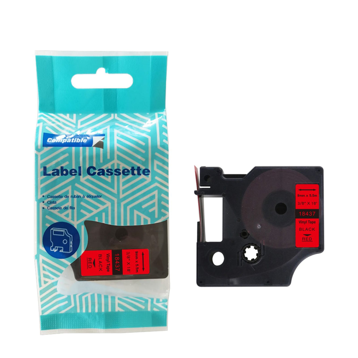 Alternatives Etikettenband zu Dymo 18437 / S0718510 Vinyletiketten