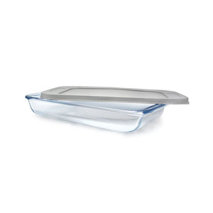 Glas-Auflaufform mit Deckel Ofenform Vorratsbehälter Backofenform