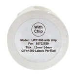 Alternative Etikettenrolle zu Dymo 11353 mit Chip / S0722530 mit Chip