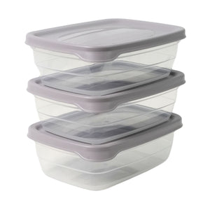 3er-Set Aufbewahrungsdosen Frischhaltedosen Boxen Meal-Prep-Dosen