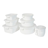 7er-Set Vorratsdosen Mikrowellendosen mit Mikrowellen-Tasse Becher