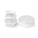 4er-Set Vorratsdose Mikrowellendose Gefrierdose mit Mikrowellenhaube