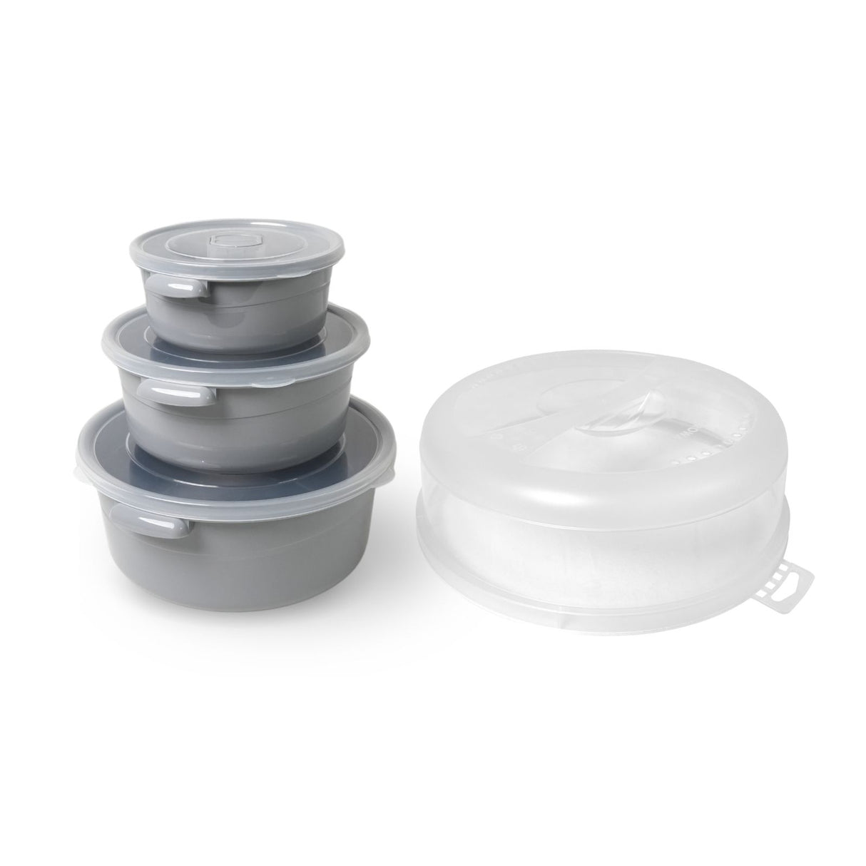 4er-Set Gefrierdose Vorratsdose Mikrowellendose mit Mikrowellenhaube