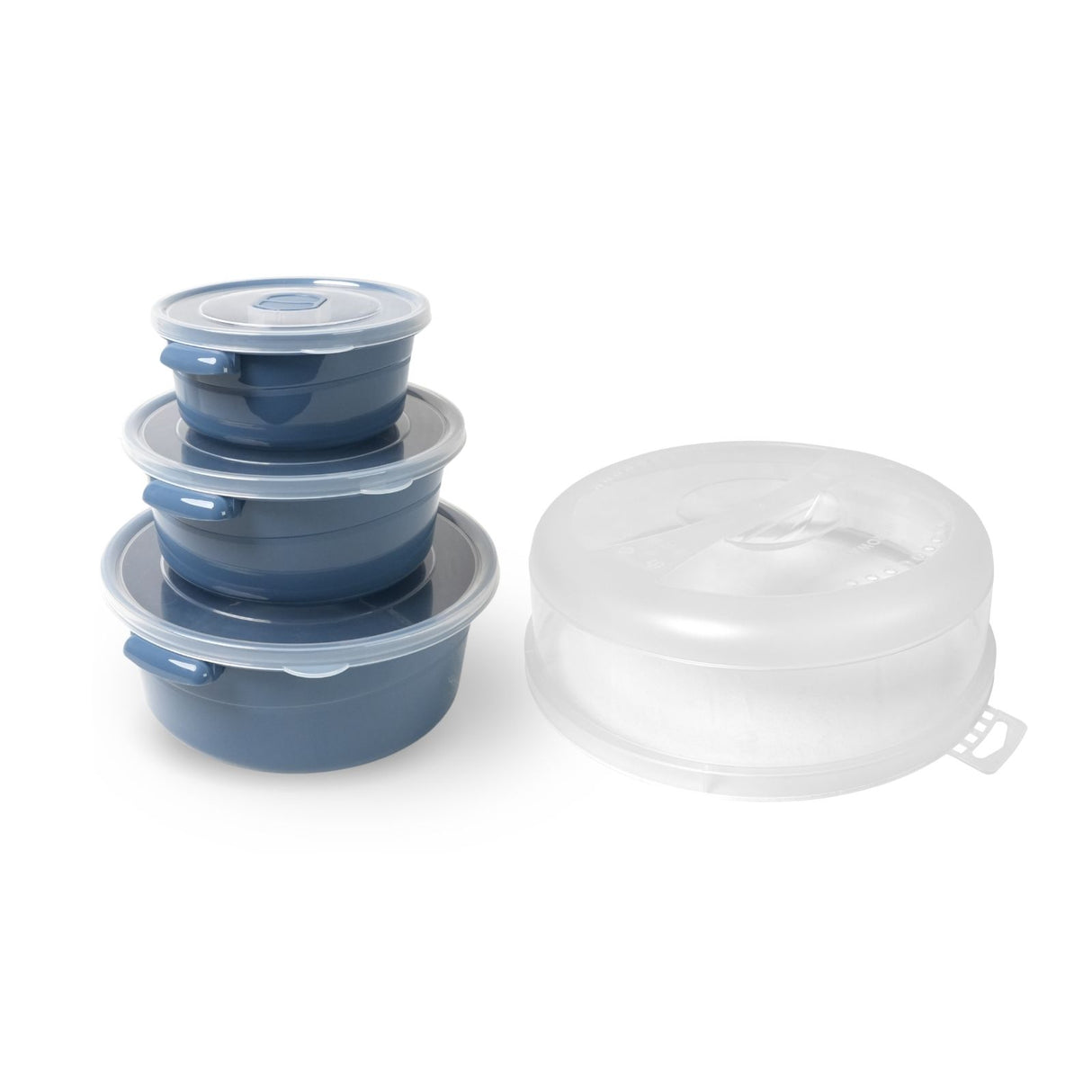 4er-Set Vorratsdose Gefrierdose Mikrowellendose mit Mikrowellenhaube