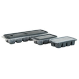 3er-Set Eiswürfelbehälter mit Deckel Eiswürfelformen Eiswürfelschalen