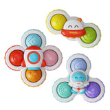 3er-Set Saugnapf-Kreisel Babyspielzeug Badespielzeug Fidget Spinner