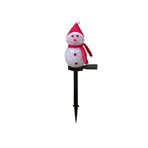 LED Solarlampe Schneemann Dekoleuchte Solarleuchte Gartenbeleuchtung